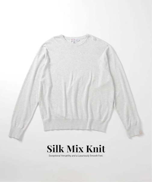 SILK MIX CREW NECK PULLOVER