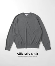 SILK MIX CREW NECK PULLOVER