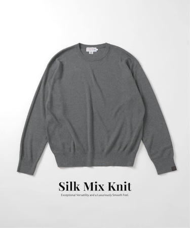 SILK MIX CREW NECK PULLOVER