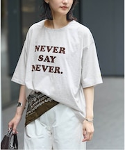 JS  FES NEVER  LOGO Tシャツ