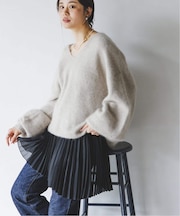 ストレッチジャガードプリーツベアトップ