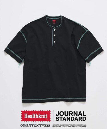 Healthknit / ヘルスニット 別注 ヘンリーネックTシャツ