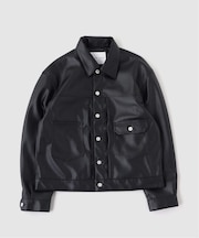 FAUX LEATHER TRUCKER ジャケット