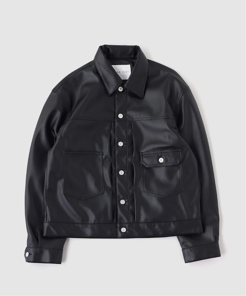 FAUX LEATHER TRUCKER ジャケット