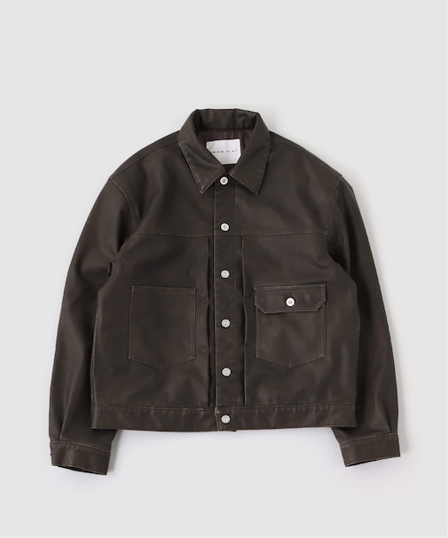 FAUX LEATHER TRUCKER ジャケット