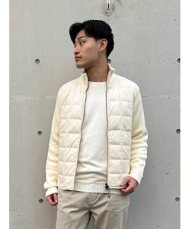 【TAION】 HI NECK KNIT/DOWN JACKET ハイネックニット切替ダウンジャケット