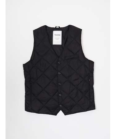 【TAION】 SINGLE SNAP BUTTON DOWN GILET シングルスナップボタンダウンジレ ダウンベスト