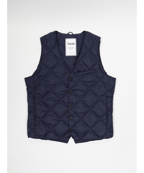 【TAION】 SINGLE SNAP BUTTON DOWN GILET シングルスナップボタンダウンジレ ダウンベスト