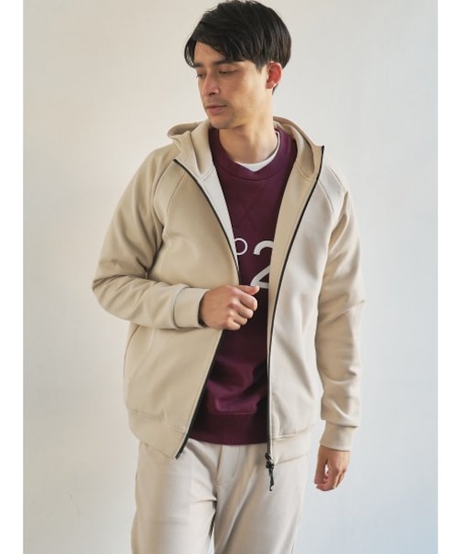 【TRANSITION】カルゼダンボール フロントZIPパーカー ジップアップパーカー