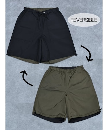 【TAION】 REVERSIBLE WIDE SHORTS ノンダウン ミリタリー リバーシブル ワイドショーツ ワイドショートパンツ