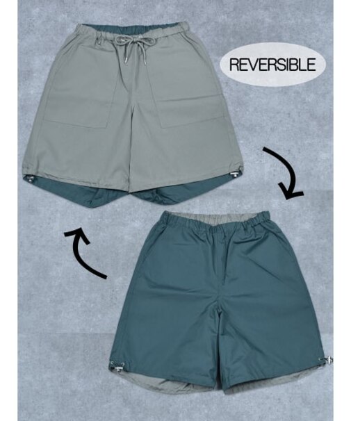 【TAION】 REVERSIBLE WIDE SHORTS ノンダウン ミリタリー リバーシブル ワイドショーツ ワイドショートパンツ