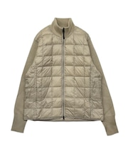 【TAION】 HI NECK DOWN JK SLEEVE KNIT ベーシック ハイネックWジップ ニットスリーブダウンジャケット