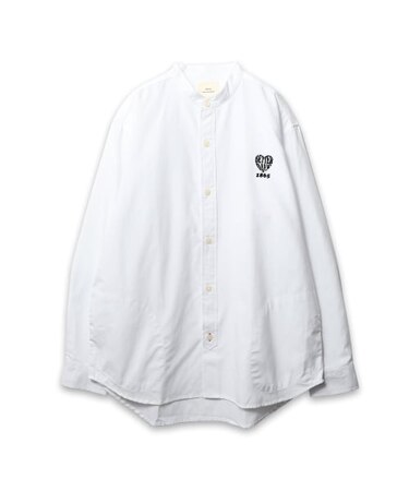 【CORISCO】フロッキープリント オックスバンドカラーシャツ