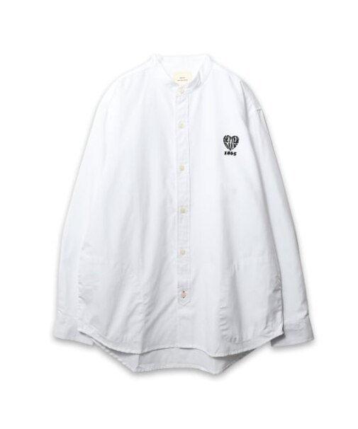 【CORISCO】フロッキープリント オックスバンドカラーシャツ