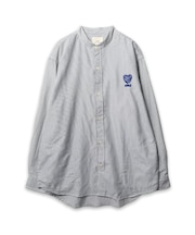 【CORISCO】フロッキープリント オックスバンドカラーシャツ