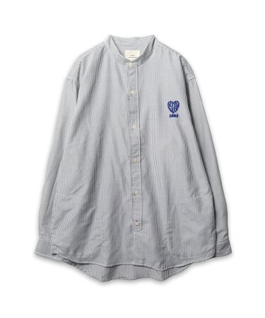 【CORISCO】フロッキープリント オックスバンドカラーシャツ