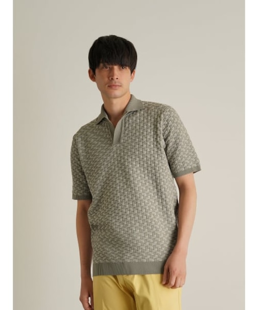 【G-STAGE】 ケーブル柄ニットポロ