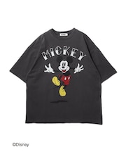 【ANTIBAL】 ミッキーマウス ""MICKEY""カスレプリント ショートスリーブTシャツ