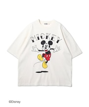 【ANTIBAL】 ミッキーマウス ""MICKEY""カスレプリント ショートスリーブTシャツ