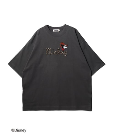 【ANTIBAL】 ミッキーマウス ""HOWDY""刺しゅう ショートスリーブTシャツ