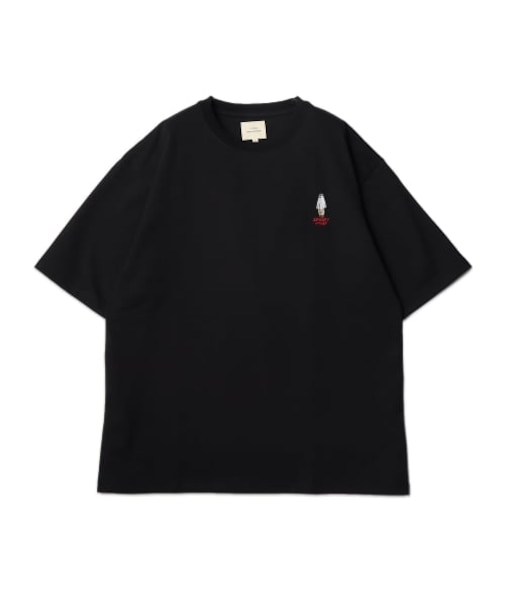 【CORISCO】度詰め天竺オバケ刺繍プリントTEE