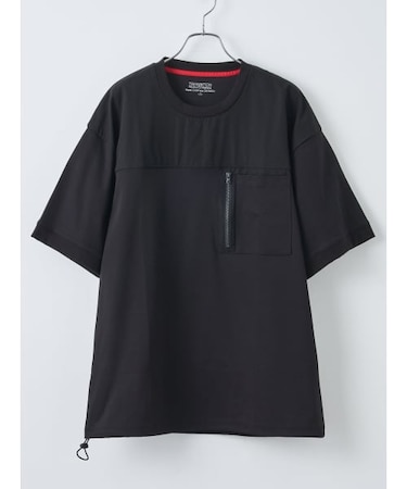 【TRANSITION】ストレッチナイロン切り替えパネルTEE