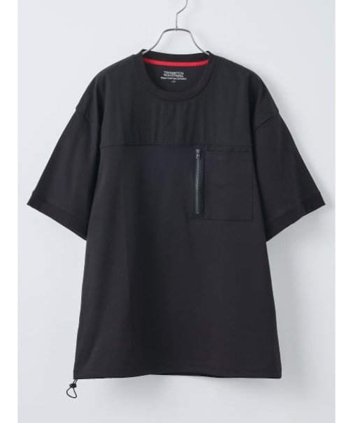 【TRANSITION】ストレッチナイロン切り替えパネルTEE