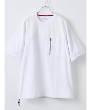 【TRANSITION】ストレッチナイロン切り替えパネルTEE