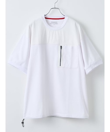 【TRANSITION】ストレッチナイロン切り替えパネルTEE