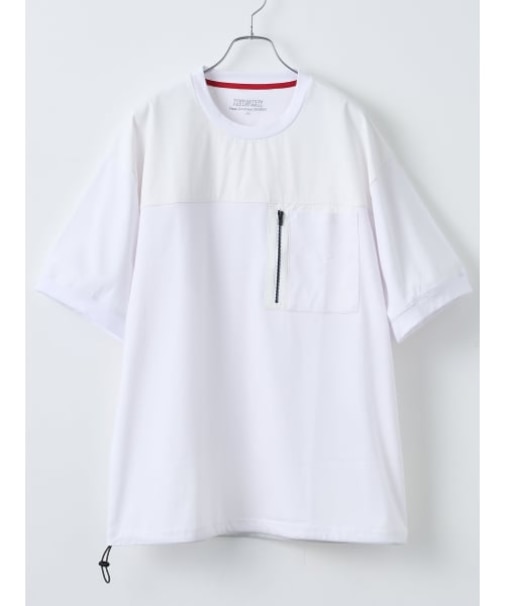 【TRANSITION】ストレッチナイロン切り替えパネルTEE