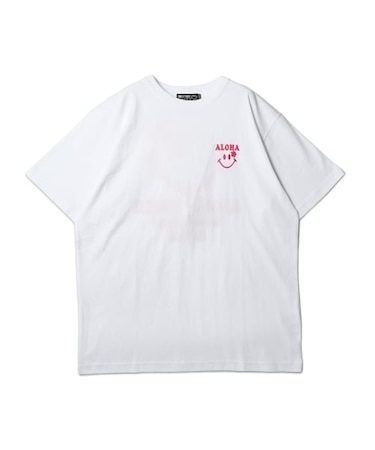 【SMILEY FACE】 スマイリー振り刺繍TEE