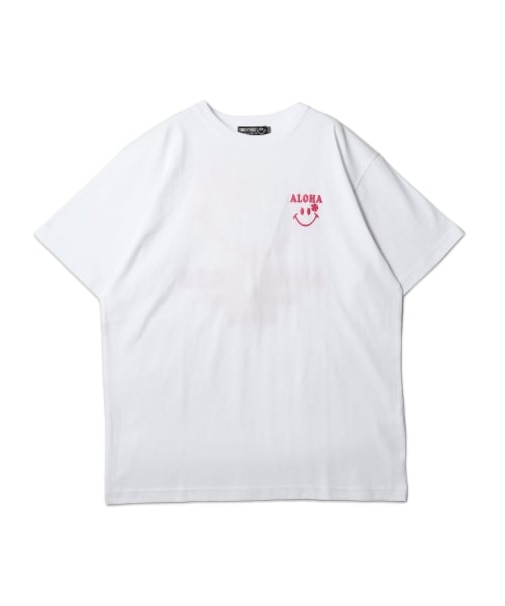 【SMILEY FACE】 スマイリー振り刺繍TEE