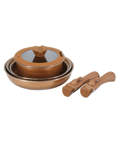 【7点セット】VISIONS GOLD Coating IH対応クックウェア7pcsセット