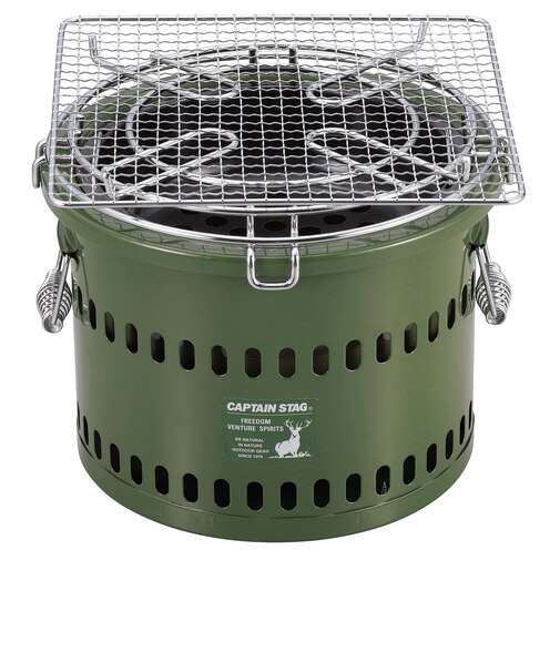 ポータブル 水冷七輪(オリーブ)