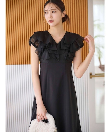 2WAYシアーラッフルドッキングワンピース