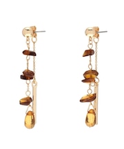 メタル使い天然石ピアス