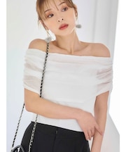 ドレープオフショルコンパクトニット