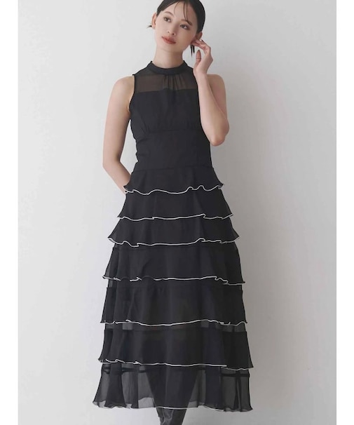 シフォンティアードワンピース