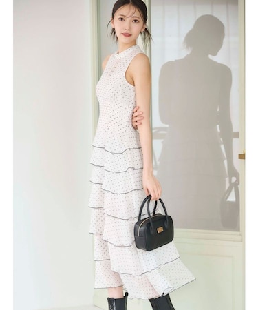 シフォンティアードワンピース