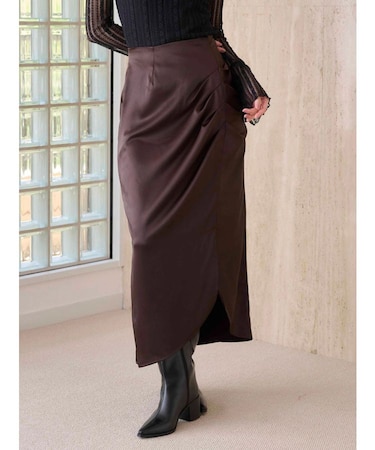 【WEB限定カラーあり】アシメタックナロースカート