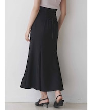 バックレースアップストレッチマーメイドスカート