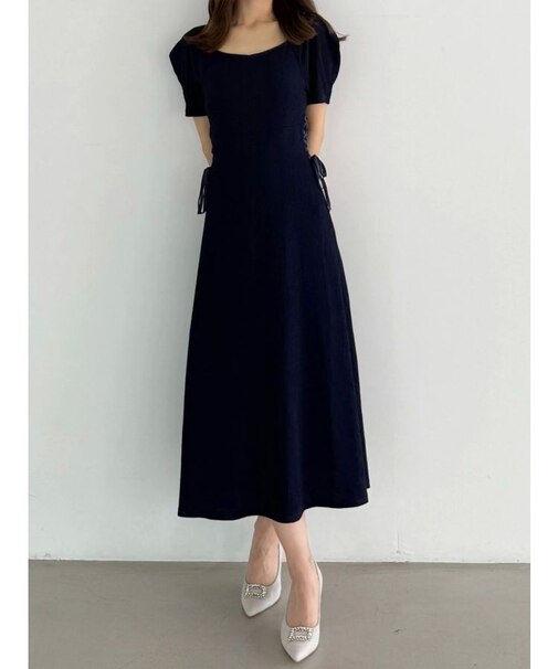 サイドレースアップカットワンピース