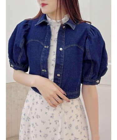 パフスリーブデニムジャケット