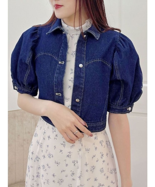 パフスリーブデニムジャケット