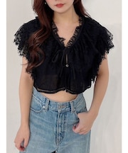 レースクロップドブラウス