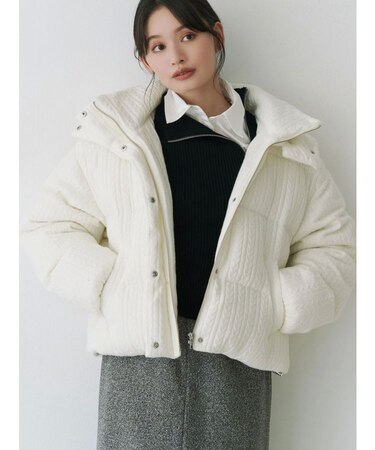 2WAYフード付きアライドショートニットダウン