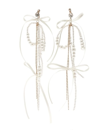 デコラティブリボンピアス