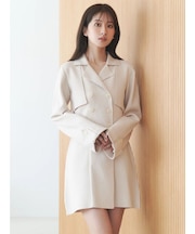 ニットジャケットミニワンピース