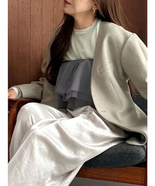 【OUNNOUN】チュールマルチウェイフリルカラー