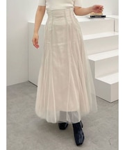 チュールフレアスカート